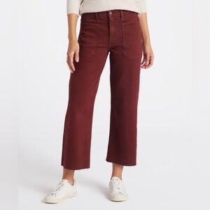 Sloane High Rise Patch Pocket Wide Leg Jean